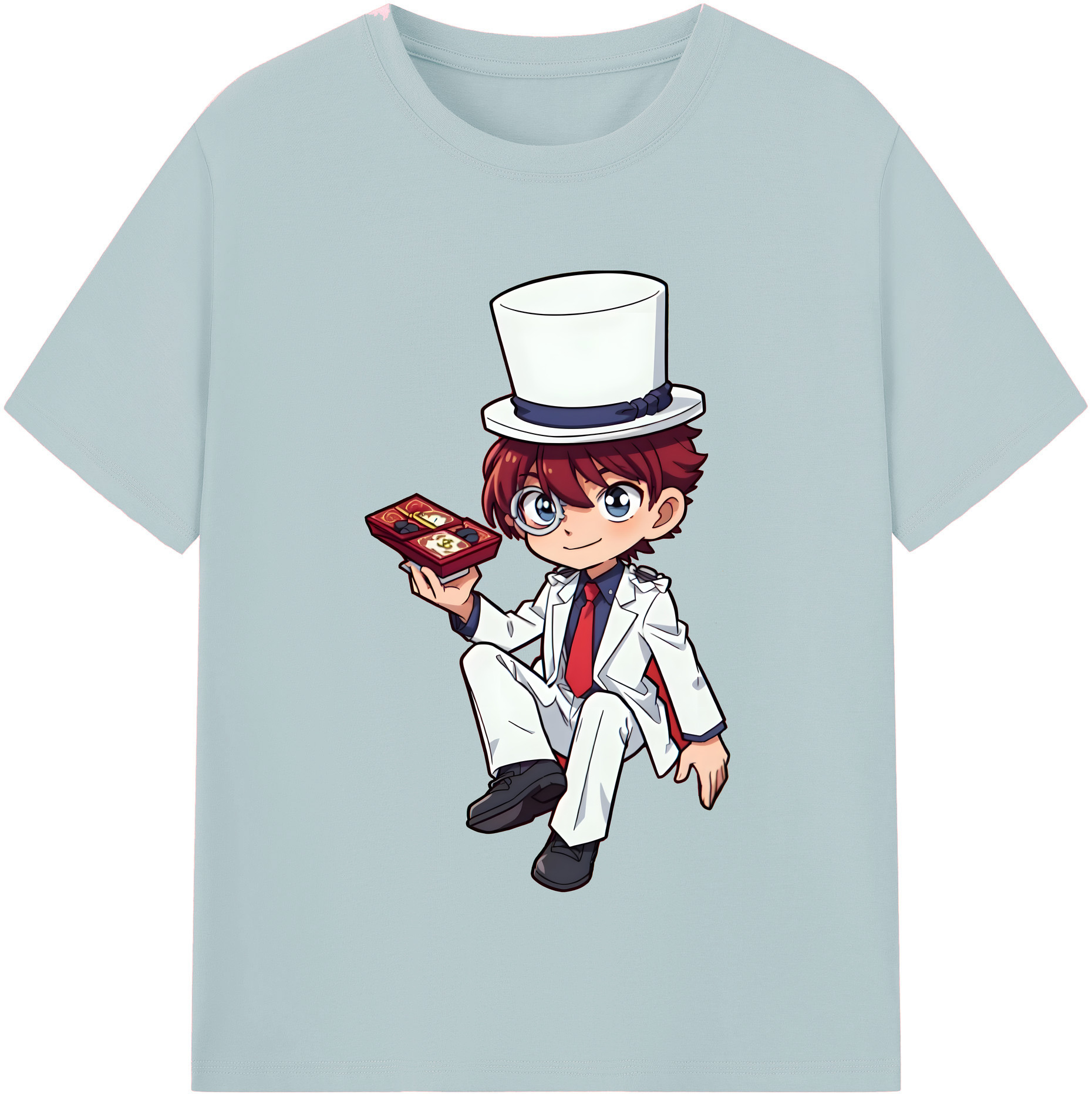 （画像用） 名探偵コナン くろば かいと Detective Conan Kuroba Kaito 綿100％半袖Tシャツ（フロントプリント）